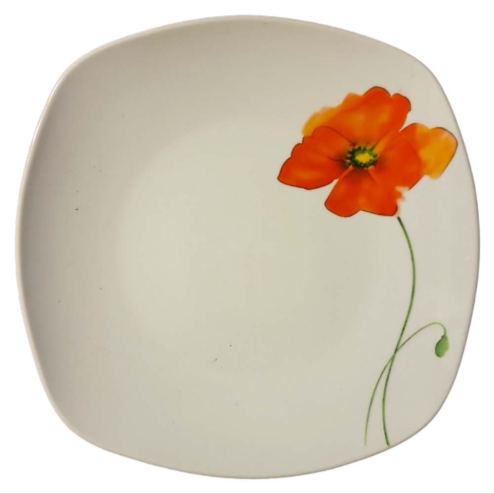 1 Vtg Tabletops Gallery Palermo  Porcelain DINNER PLATES Poppy 10”